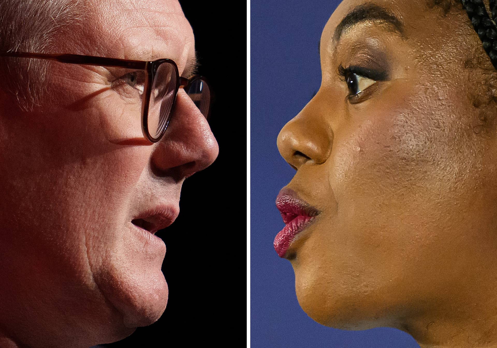 Getty Images Prime Minister Starmer, left, and the Tory Party chief, Kemi Badenoch.