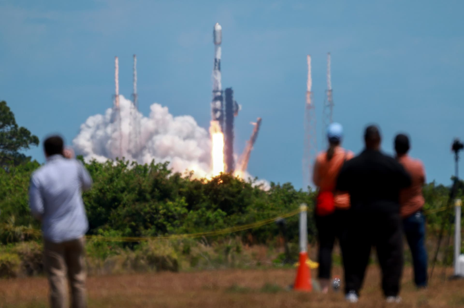 Joe Raedle/Getty Images A SpaceX Falcon 9 rocket lifts off from Cape Canaveral Space Force Station on May 06, 2024 at Cape Canaveral, Florida, carrying 23 Starlink satellites into low Earth orbit.