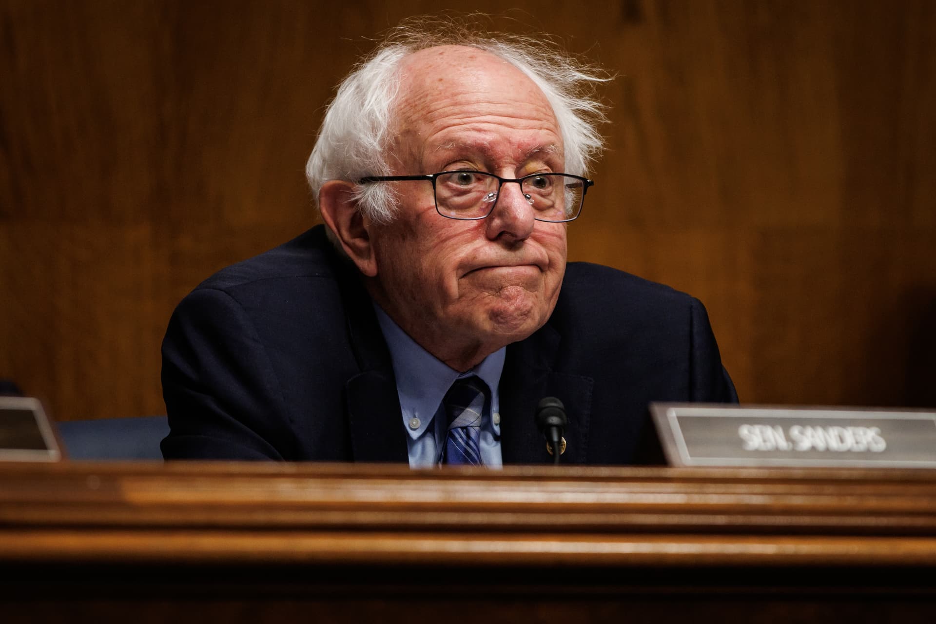 Samuel Corum/Getty Images Senator Bernie Sanders on Capitol Hill, May 14, 2025.
