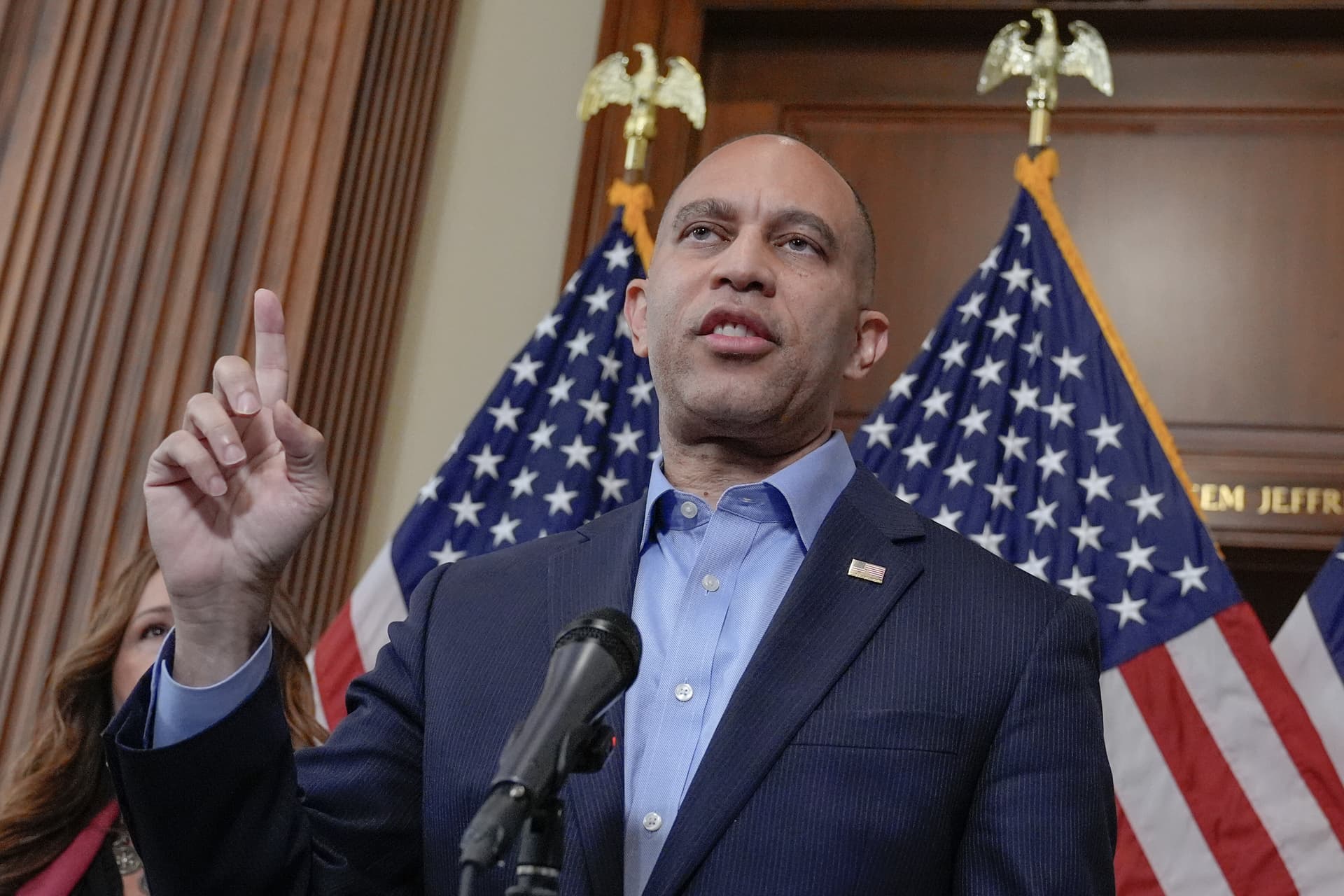AP/Mariam Zuhaib House Minority Leader Hakeem Jeffries on Capitol Hill.
