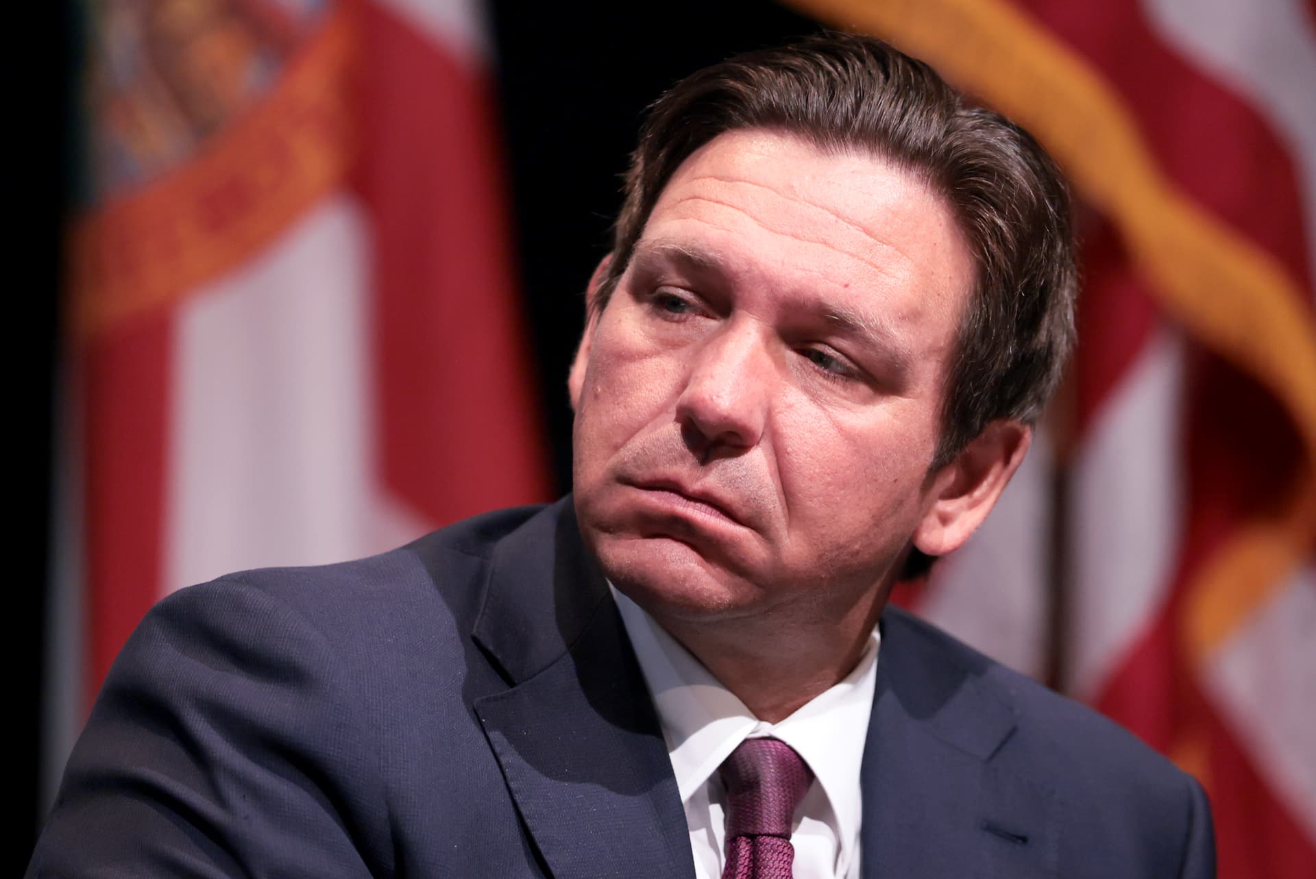 Joe Raedle/Getty Images Governor Ron DeSantis of Florida attends a conference highlighting the business-friendly regulatory environment in his state at Miami, Florida, on April 7, 2026.