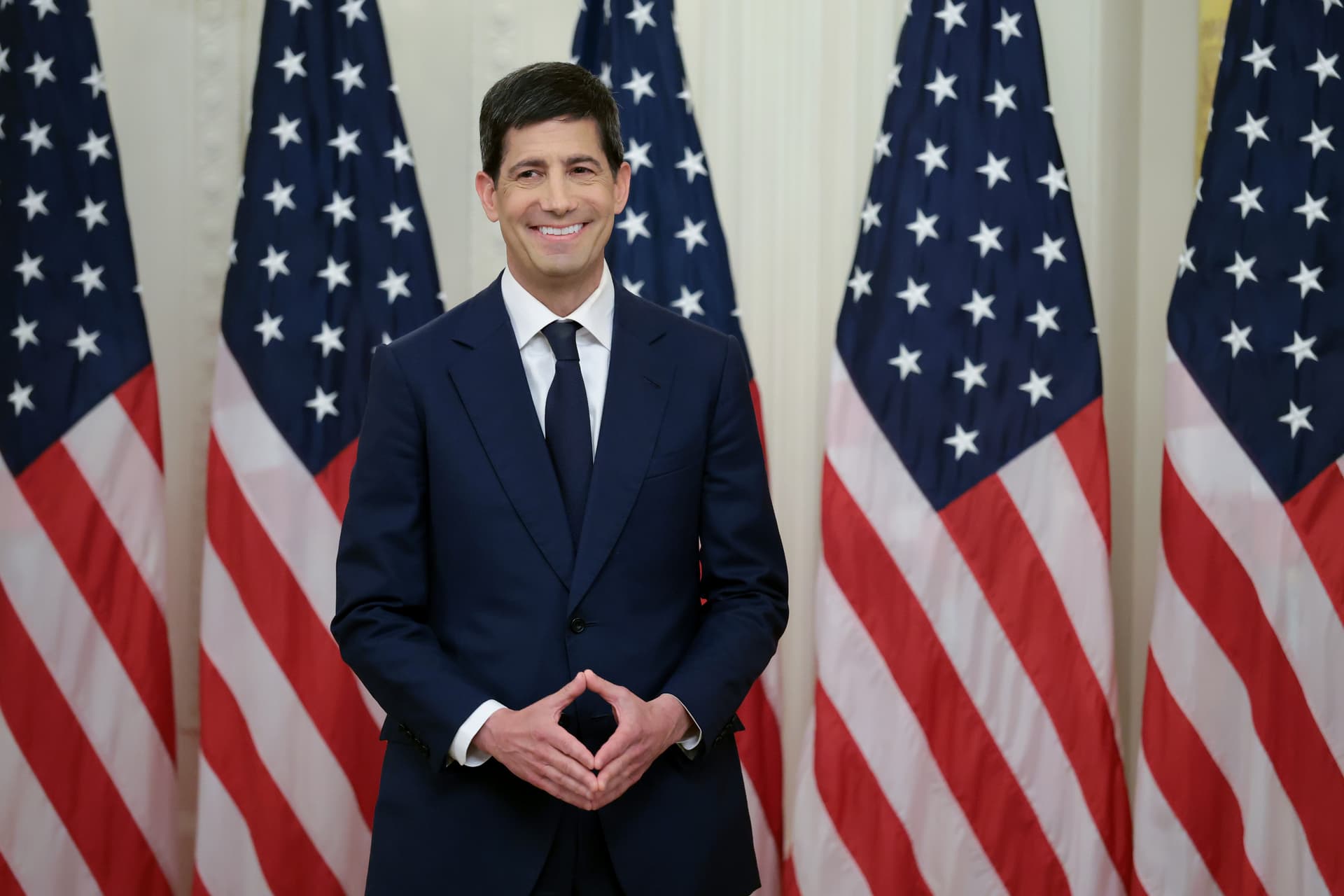 Anna Moneymaker/Getty Images Kevin Warsh attends his swearing-in ceremony as Fed chairman on May 22, 2026.