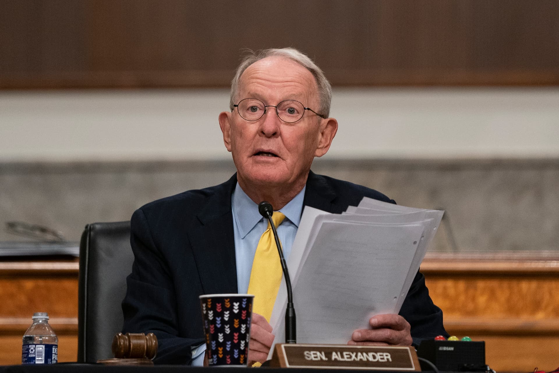 Alex Edelman-pool/Getty Images Senator Lamar Alexander on September 23, 2020 at Washington, D.C.