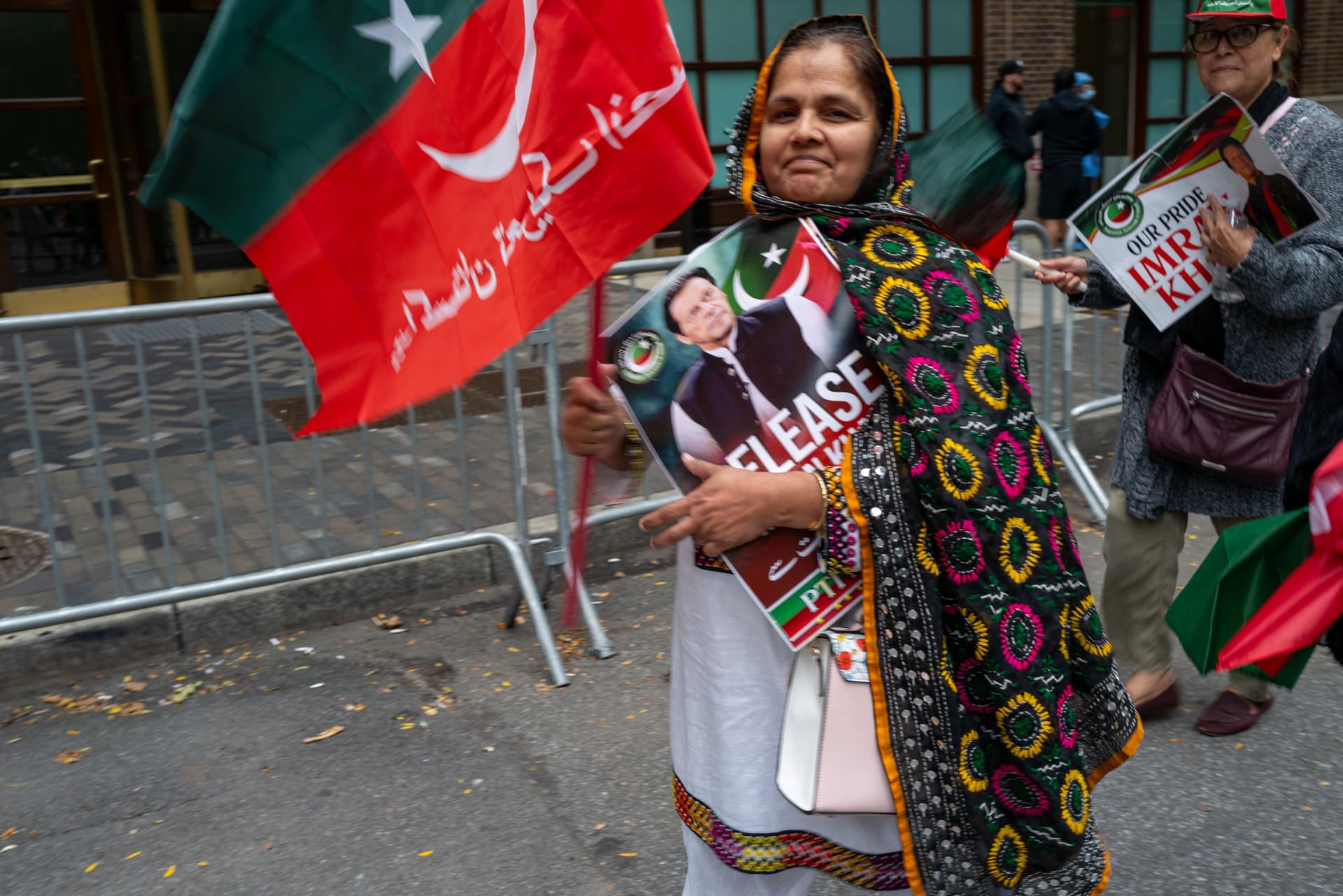 Spencer Platt/Getty Images Supporters of the former Pakistan prime minister, Imran Khan, gather outside of the United Nations during the General Assembly at New York City on September 22, 2023.