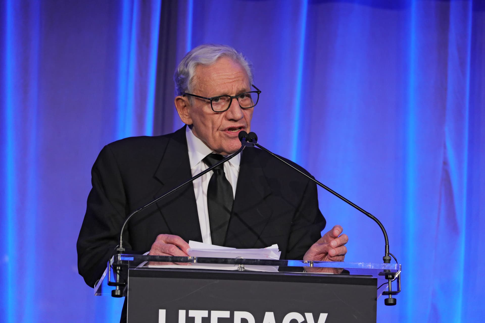 Randy Brooke/Getty Images. Bob Woodward attends the Literacy Partners Evening of Readings.