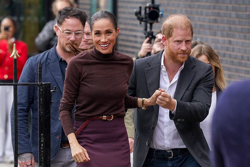 Dominic Lipinski/Getty Images Meghan, Duchess of Sussex, and Prince Harry, Duke of Sussex on October 15, 2026, at Nottingham, England.