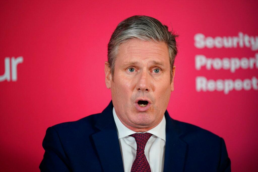 Sir Keir Starmer at London, Monday May 9, 2022. Yui Mok/PA via AP