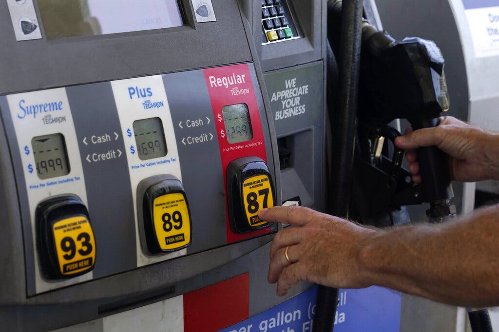 An Exxon gas station at Miami on Tuesday, May 10, 2022. AP Photo/Marta Lavandier