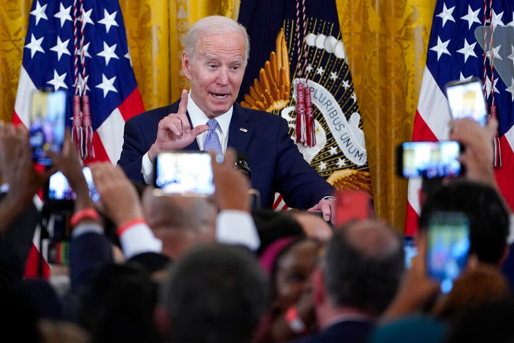 President Biden at the White House May 2, 2022. AP/Susan Walsh, file
