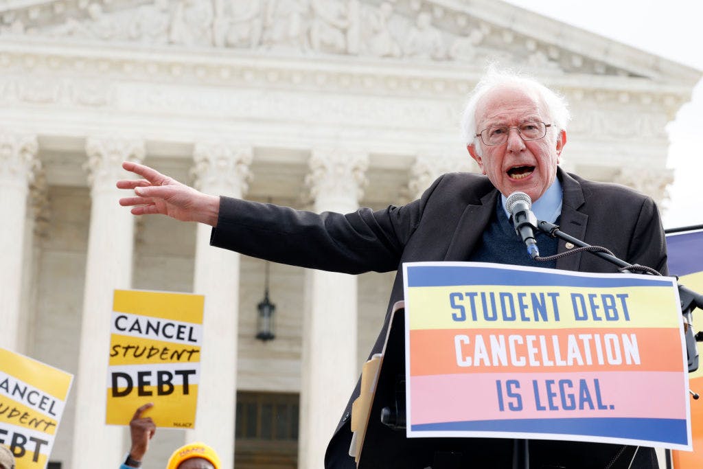 Jemal Countess/Getty Images for People's Rally to Cancel Student Debt 