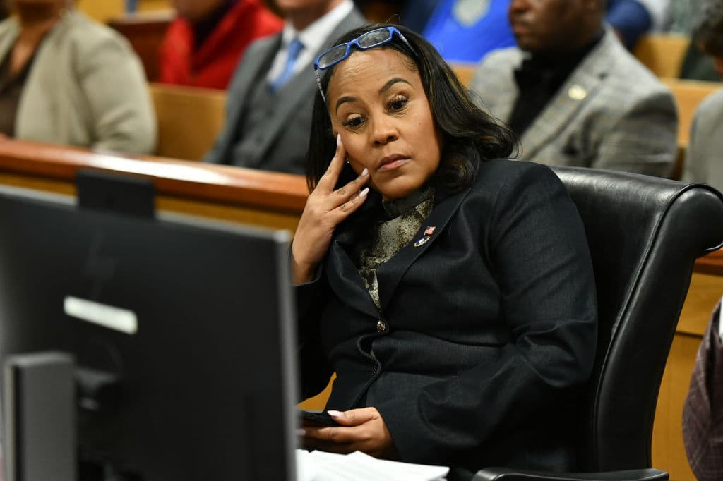 Dennis Byron-pool/Getty Images The Fulton County district attorney, Fani Willis, on November 21, 2023 at Atlanta.