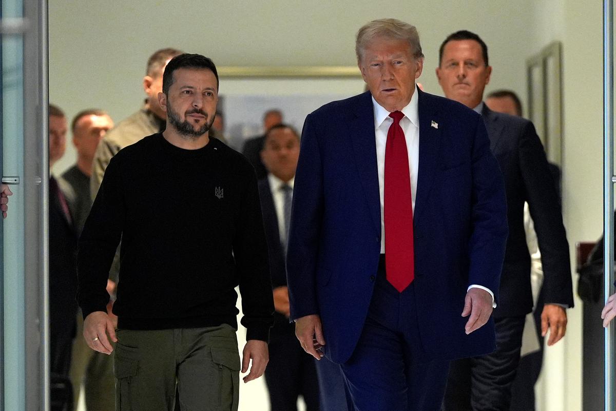 President Trump meets with President Zelenskyy at Trump Tower September 27, 2024, at New York. 