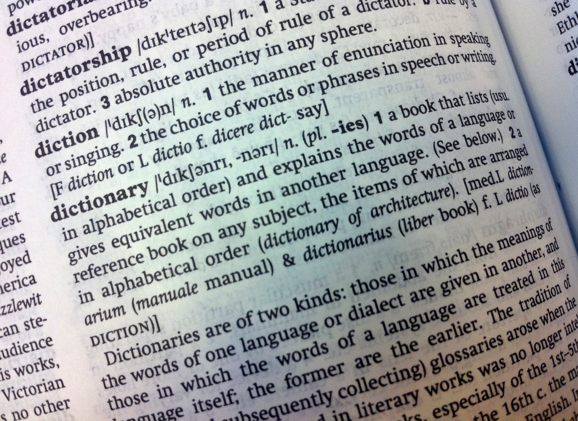 AP Photo An entry in the Oxford English Dictionary, defining a dictionary, pictured August 29, 2010.