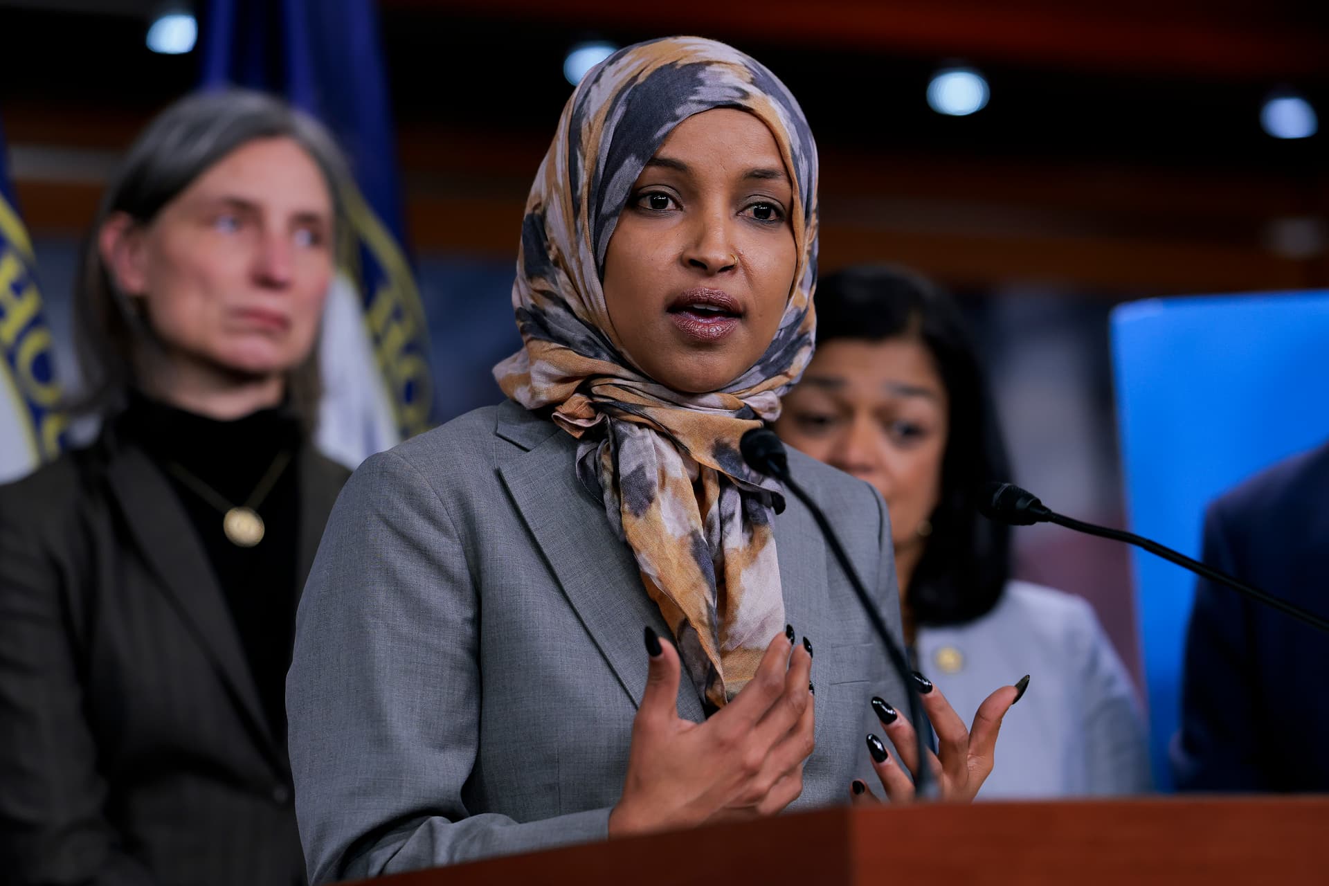 Heather Diehl/Getty Images Representative Ilhan Omar, deputy chairwoman of the Congressional Progressive Caucus.
