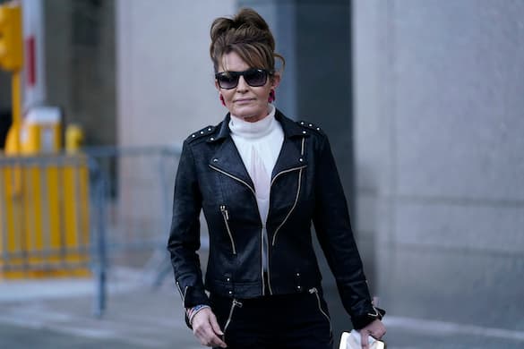 AP/Seth Wenig Governor Palin leaves a New York courthouse, February 14, 2022.