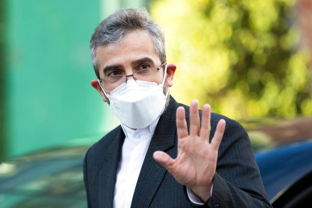 Iran's chief nuclear negotiator, Ali Bagheri Kani, February 8, 2022. AP/Lisa Leutner, file