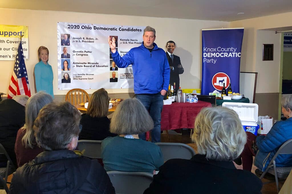 Representative Tim Ryan, who is running for an open Senate seat, at a campaign event at Mount Vernon, Ohio, March 10, 2022. AP/Jill Colvin