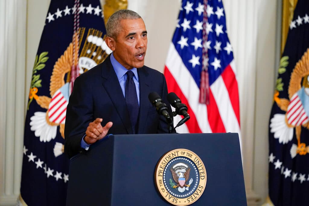 AP/Carolyn Kaster President Obama at the White House April 5, 2022.