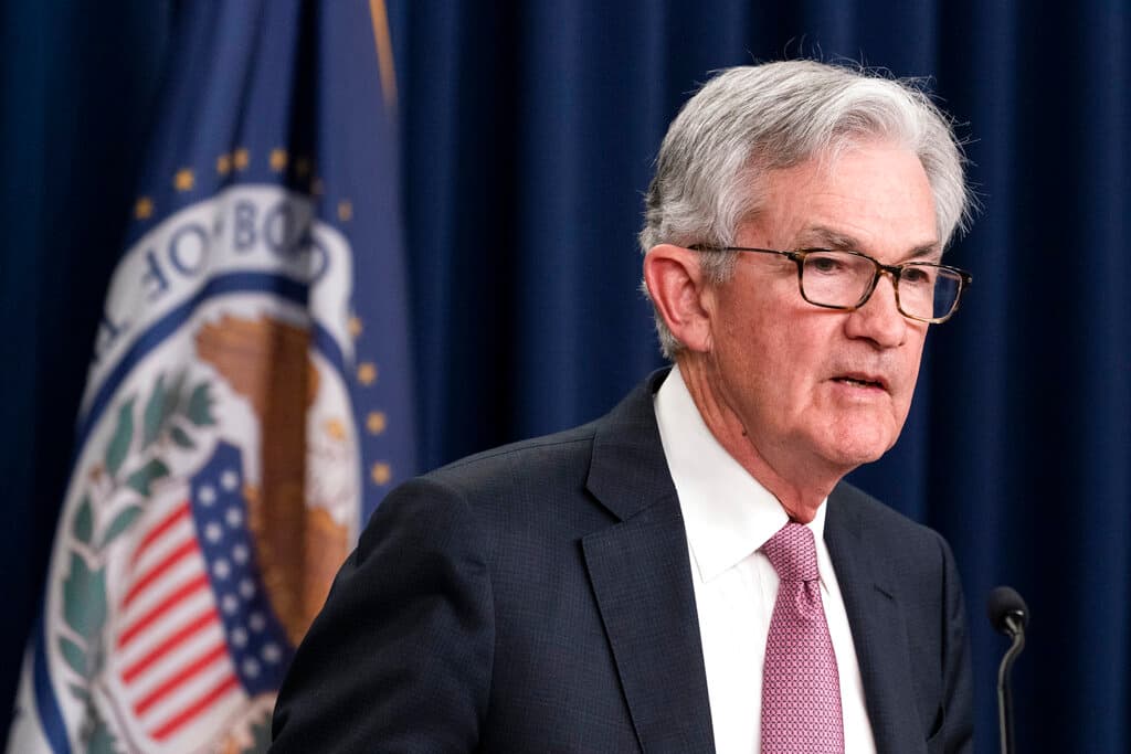 AP Photo/Alex Brandon The chairman of the Federal Reserve Board, Jerome Powell, speaks during a news conference earlier this month. AP Photo/Alex Brandon, file