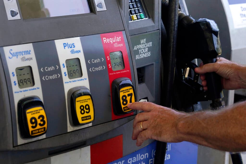 An Exxon gas station at Miami on Tuesday, May 10, 2022. AP Photo/Marta Lavandier