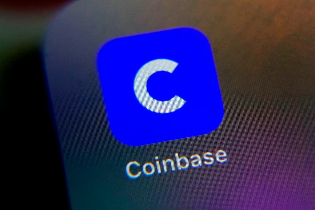 The mobile phone icon for the Coinbase app. AP/Richard Drew, file The New York Sun