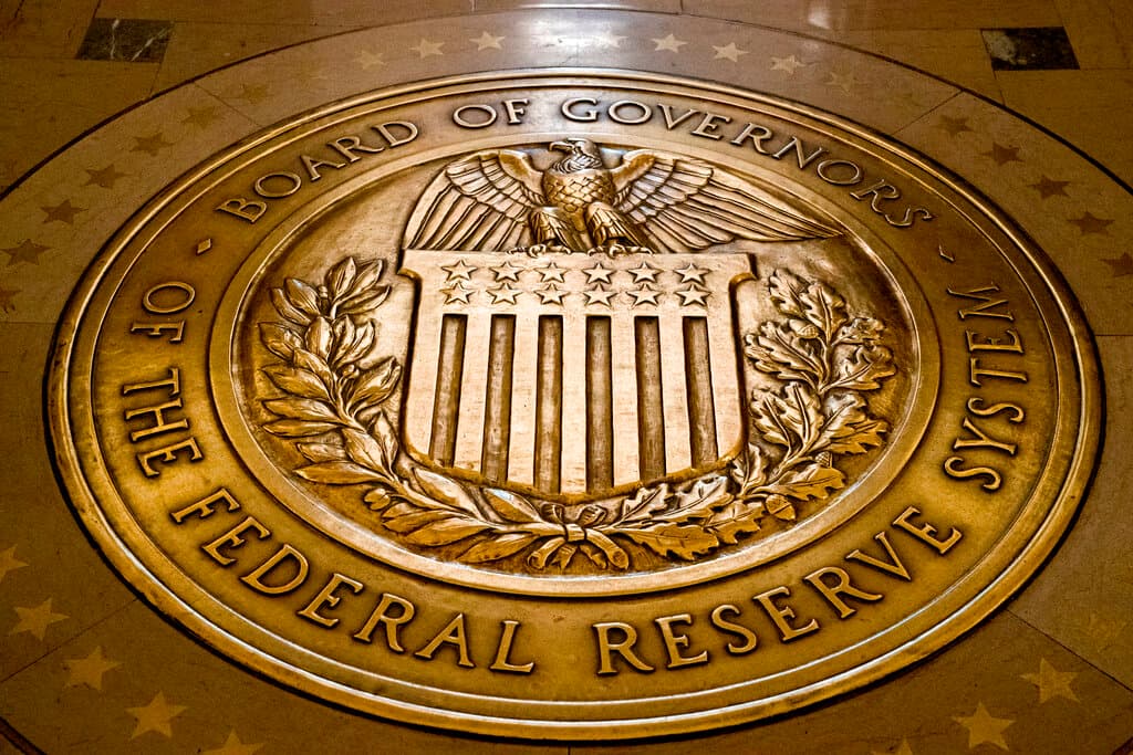 The seal of the Board of Governors of the United States Federal Reserve System. AP/Andrew Harnik, file