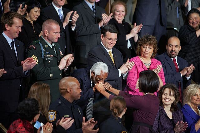 Haiti's ambassador to America, Raymond Joseph, kisses the hand of the first lady, Michelle Obama during President Obama’s State of the Union address in 2010. White House photo by Samantha Appleton via Wikimedia Commons Haiti's ambassador to America, Raymond Joseph, kisses the hand of the first lady, Michelle Obama during President Obama’s State of the Union address in 2010.