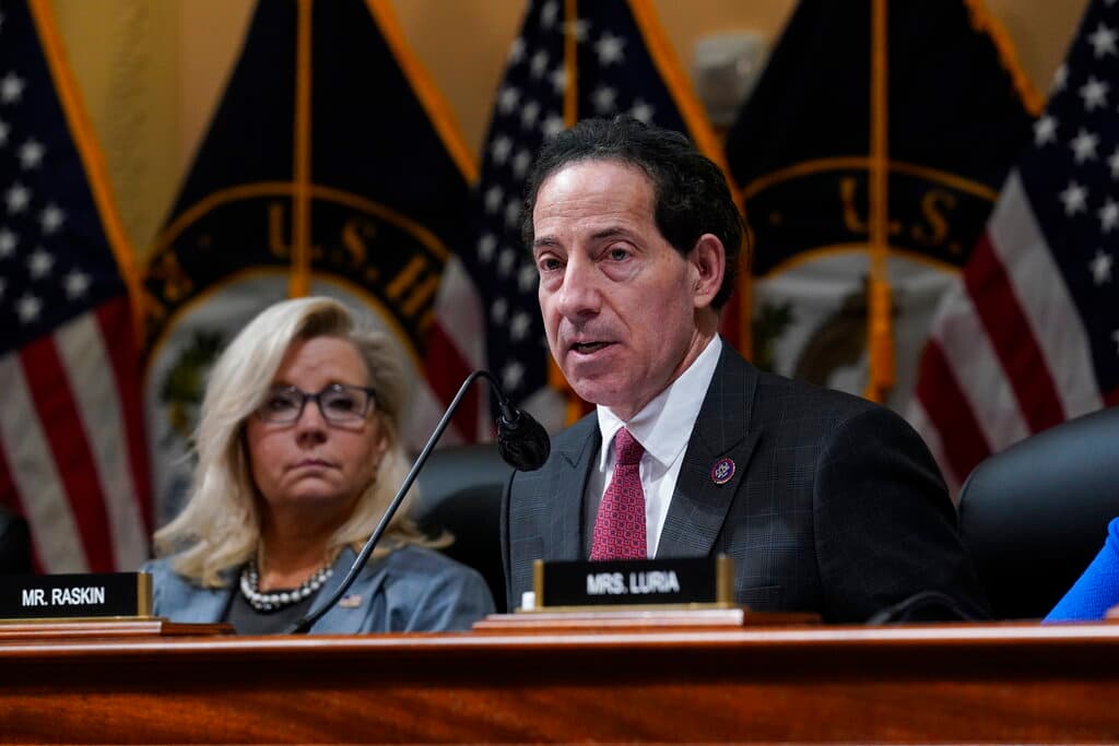 AP/J. Scott Applewhite Representatives Liz Cheney, left, and Jamie Raskin, at the Capitol.