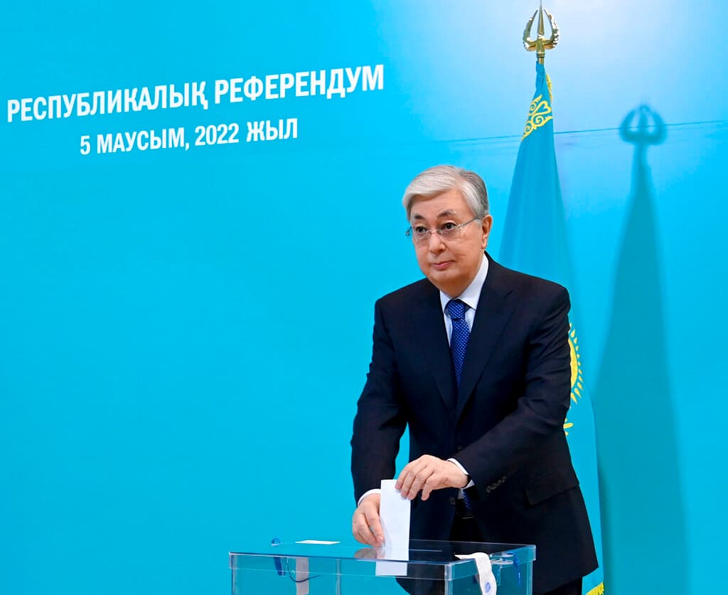 Kazakhstan's Presidential Press Service via AP