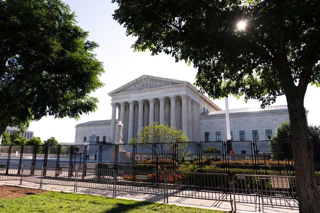 AP/Manuel Balce Ceneta Fencing is up around the U.S. Supreme Court on June 6, 2022.