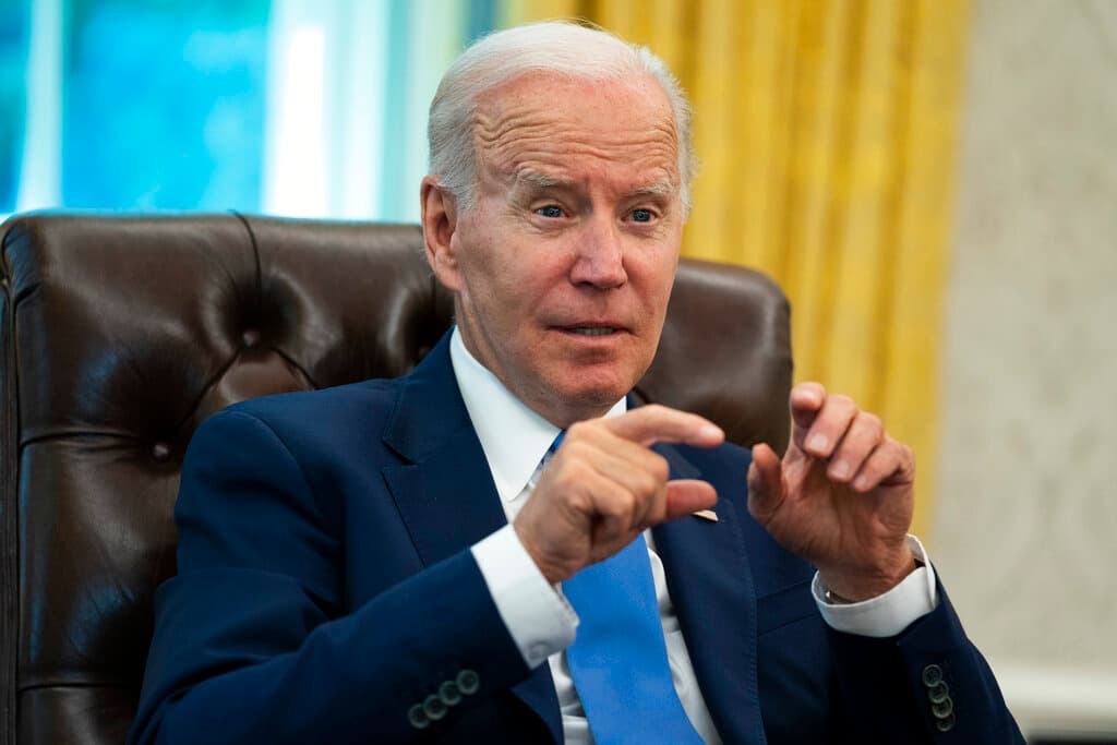 AP/Evan Vucci President Biden at the Oval Office June 16, 2022.