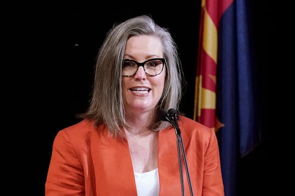 AP/Ross D. Franklin, pool The Arizona secretary of state, Katie Hobbs, in a December 14, 2020, file photo.
