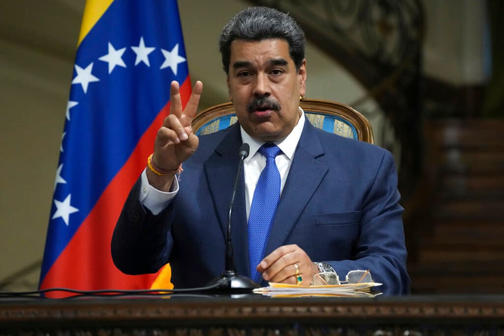 AP/Vahid Salemi Venezuela's president, Nicolas Maduro, at the Saadabad Palace, Tehran, Iran, June 11, 2022.