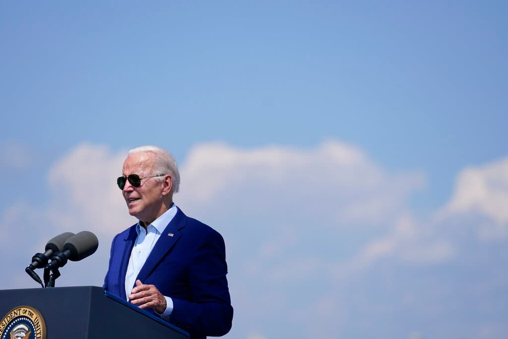 AP/Evan Vucci, file President Biden at Somerset, Massachusetts, July 20, 2022.