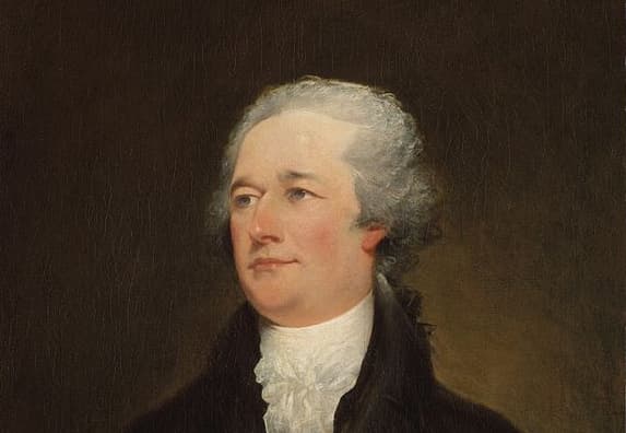 Metropolitan Museum of Art via Wikimedia Commons John Trumbull's portrait of Alexander Hamilton, detail.