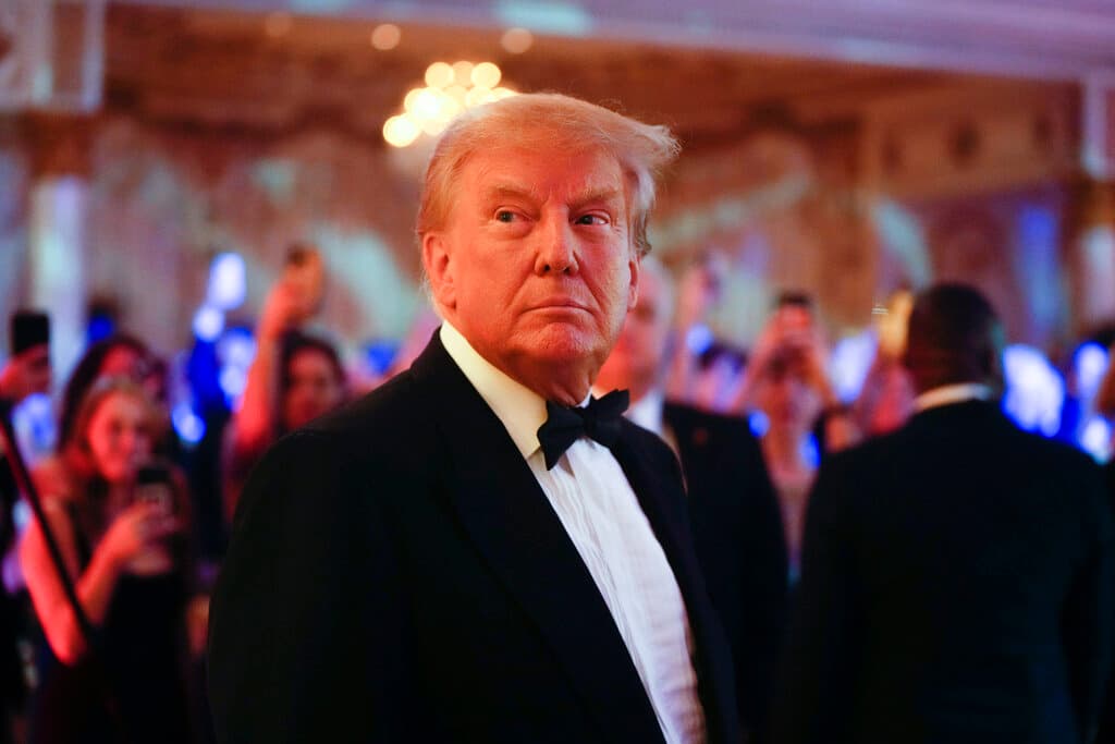 AP/Rebecca Blackwell, file President Trump arrives at Mar-a-Lago, November 18, 2022, at Palm Beach, Florida.