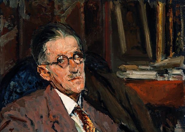 Via Wikimedia Commons Jacques-Émile Blanche: 'Portrait of James Joyce,' detail, 1934.