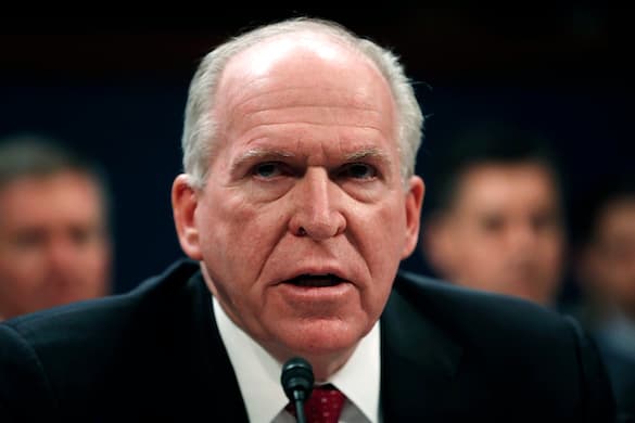 AP/Pablo Martinez Monsivais The former CIA director, John Brennan, testifies on Capitol Hill.