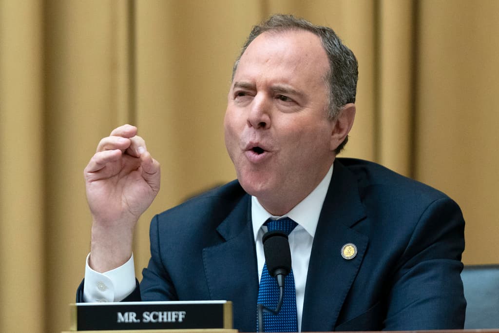 AP/Jose Luis Magana Senator Adam Schiff on Capitol Hill, June 21, 2023.