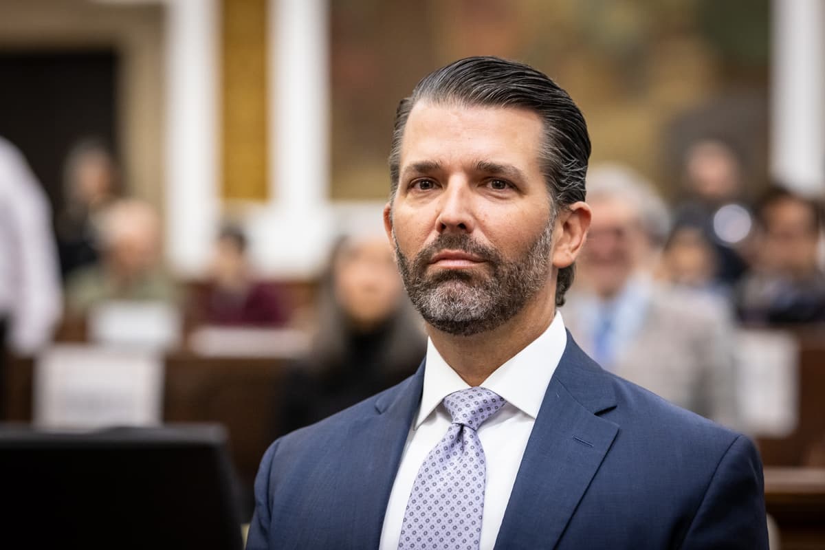 Stefan T. Jeremiah-pool/Getty Images. Donald Trump Jr. sits in the courtroom for his civil fraud trial at New York State Supreme Court on November 13, 2023.