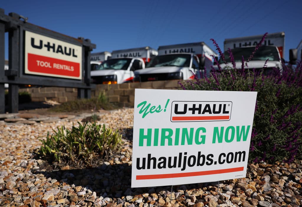 Justin Sullivan/Getty Images A U-Haul rental center on November 3, 2023 at San Rafael, California.