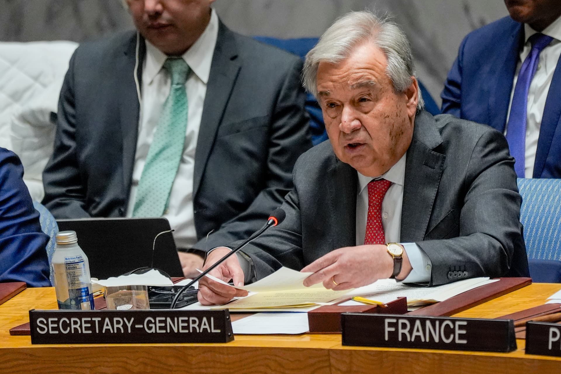 AP/Peter K. Afriyie The United Nations secretary general, António Guterres, on January 23, 2024, at United Nations headquarters.