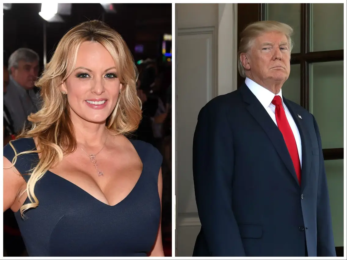 Getty Images The adult film star Stormy Daniels and President Trump.