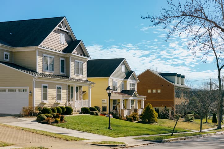 Getty Images A row of single family homes at Alexandria, Virginia.