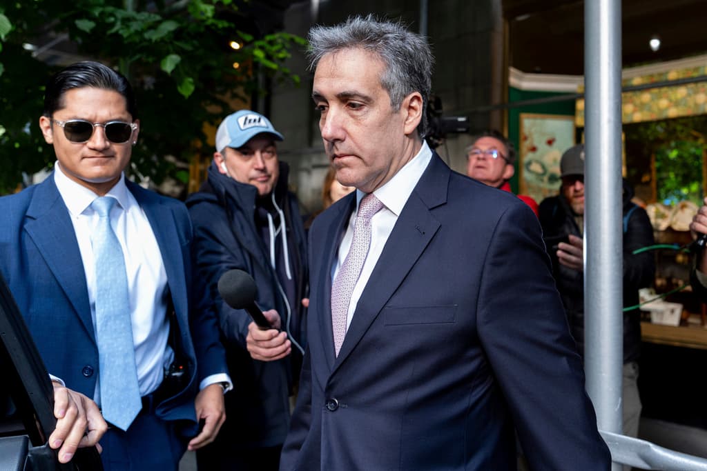 AP Photo/Julia Nikhinson, File Michael Cohen leaves his apartment building on his way to Manhattan criminal court, May 13, 2024.