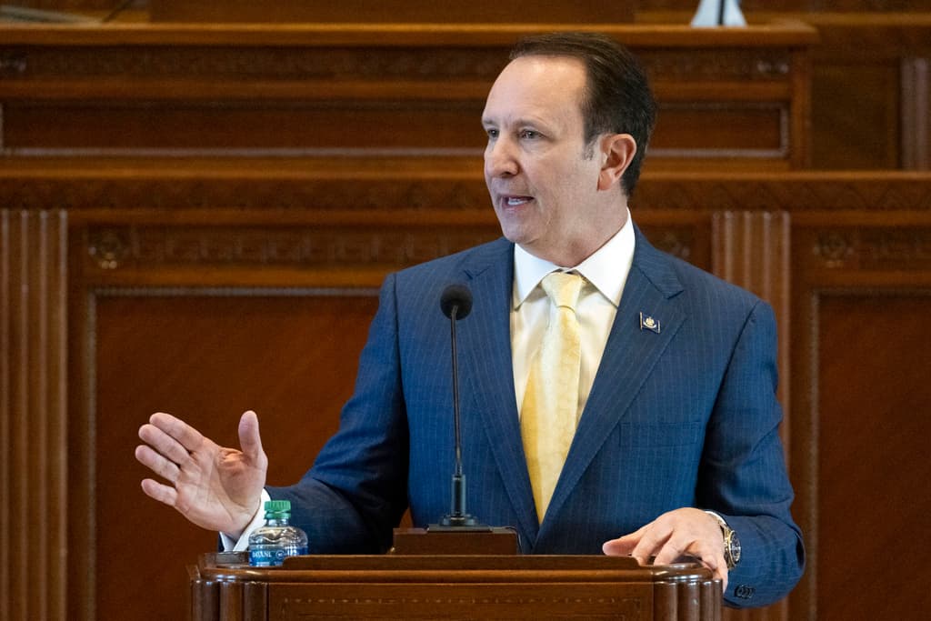 Hilary Scheinuk/The Advocate via AP Louisiana's governor, Jeff Landry.