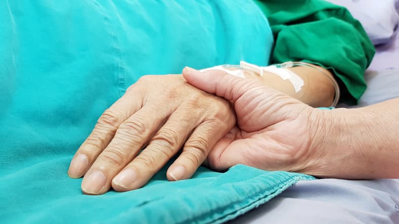 Getty Images A patient receiving end of life palliative care.