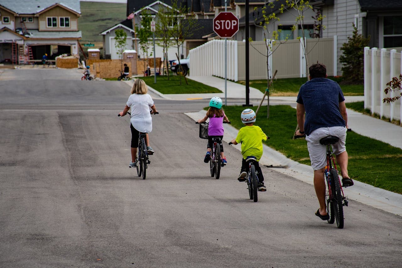 Brett Sayles via Pexels.com Children learning to ride bicycles.