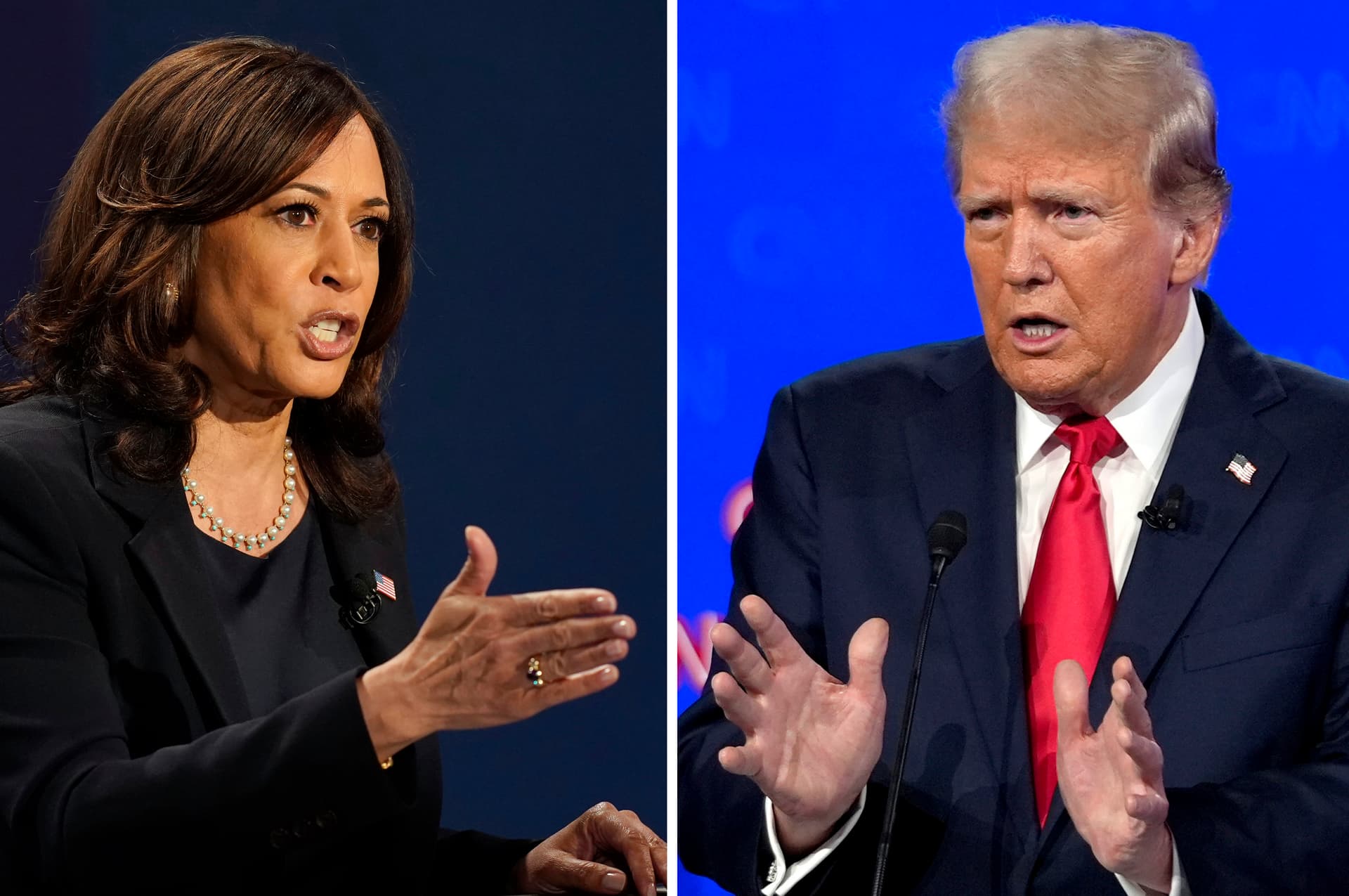 AP Vice President Harris and President Trump.