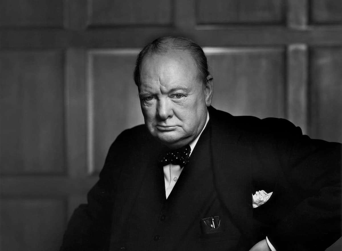 Via Wikimedia Commons Yousuf Karsh's 1941 portrait of Churchill, 'The Roaring Lion.'
